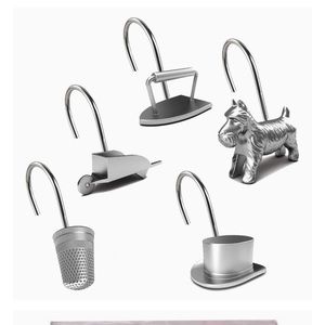 Monopoly Shower Curtain Hooks